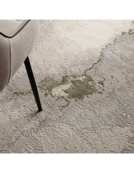 Discover the Stellar ST04 Green, a modern luxury rug with a silk look, offering durable shine and elegant abstract design for s