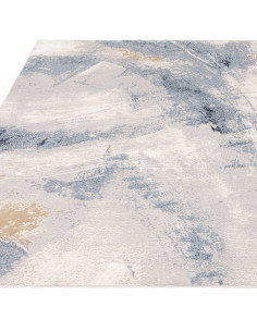 Tappeto Stellar ST06 Blue: design astratto, effetto seta e finitura lucida per ambienti moderni eleganti, resistenti e facili d 2