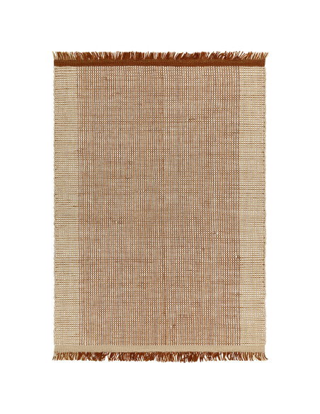 Tappeto Avalon Rust in lana naturale, artigianale e resistente, perfetto per un soggiorno elegante con stile e comfort. Ideale