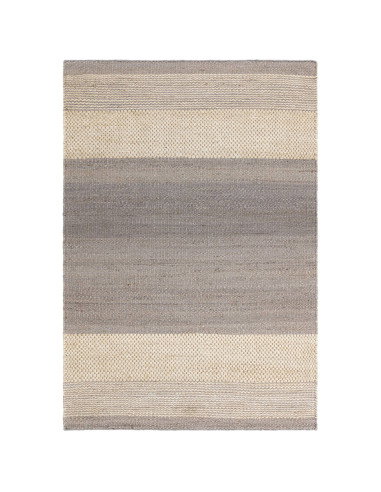 Tappeto Cedar Grey in juta naturale, design geometrico e sostenibile, perfetto per il soggiorno. Eleganza e comfort con fibre n