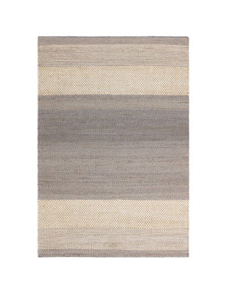 Tappeto Cedar Grey in juta naturale, design geometrico e sostenibile, perfetto per il soggiorno. Eleganza e comfort con fibre n
