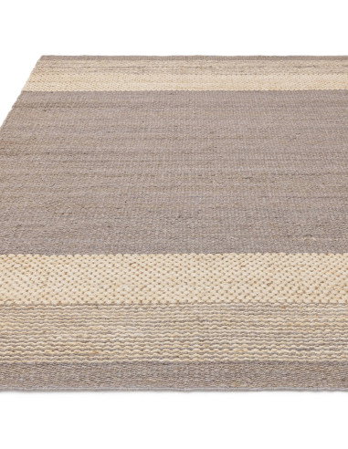 Tappeto Cedar Grey in juta naturale, design geometrico e sostenibile, perfetto per il soggiorno. Eleganza e comfort con fibre n