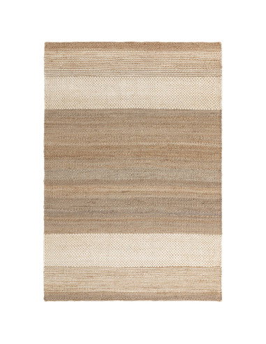 Elevate your space with the Cedar Ivory natural fibre rug, featuring elegant geometric stripes and durable, eco-friendly jute c