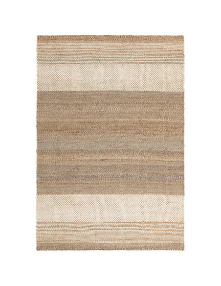 Elevate your space with the Cedar Ivory natural fibre rug, featuring elegant geometric stripes and durable, eco-friendly jute c