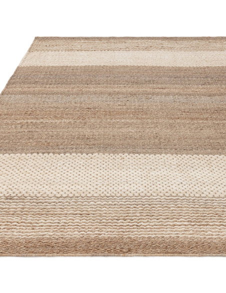 Tappeto Cedar Ivory in juta naturale, design artigianale e resistente, perfetto per un soggiorno elegante e moderno con stile e