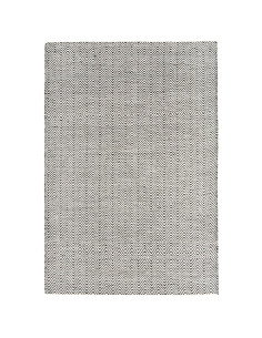 Tappeto Ives Black/White in juta e ciniglia, design geometrico elegante e naturale, perfetto per un soggiorno moderno e sosteni