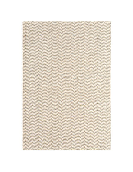 Tappeto Ives Natural in juta e ciniglia, design geometrico e naturale, perfetto per il soggiorno. Resistente, elegante e facile