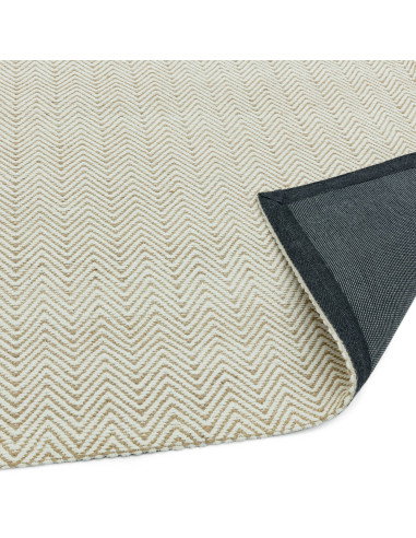 Tappeto Ives Natural in juta e ciniglia, design geometrico e naturale, perfetto per il soggiorno. Resistente, elegante e facile