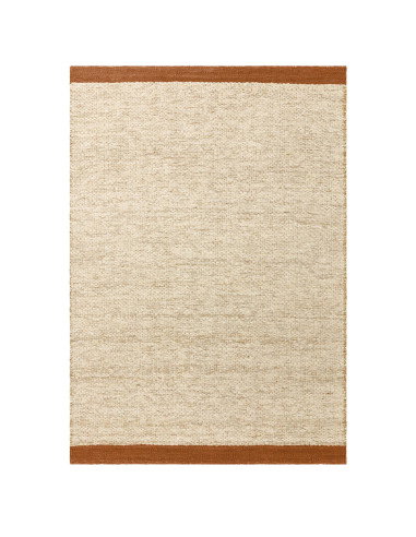 Elevate your space with the Lima Rust natural fibre rug—handwoven wool design featuring warm rust borders for timeless style an