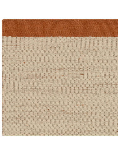 Elevate your space with the Lima Rust natural fibre rug—handwoven wool design featuring warm rust borders for timeless style an