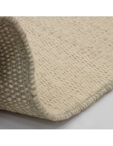 Tappeto Lima Sage in lana naturale, design artigianale e sostenibile, perfetto per un soggiorno elegante e confortevole con sti