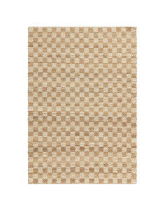 Tappeto in juta naturale con motivo geometrico, design elegante e resistente, perfetto per il soggiorno. Disponibile in varie m