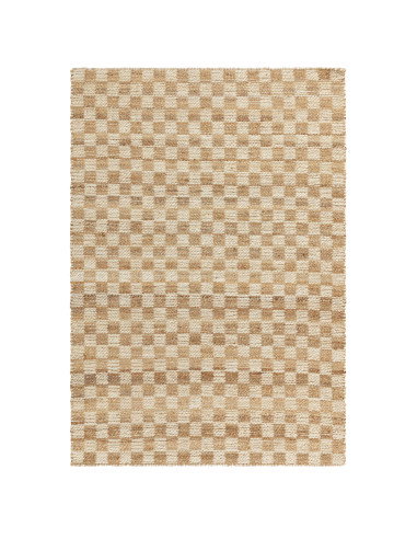 Tappeto in juta naturale con motivo geometrico, design elegante e resistente, perfetto per il soggiorno. Disponibile in varie m
