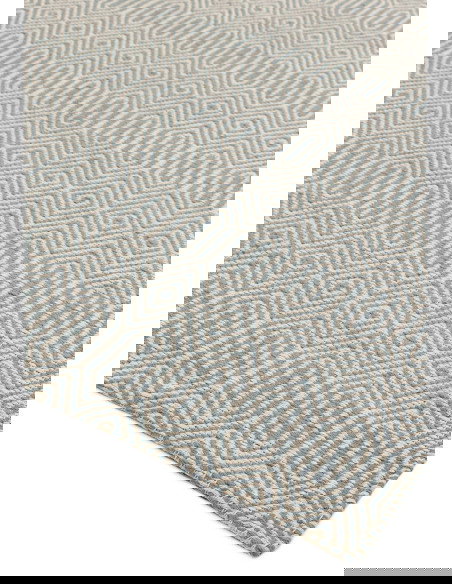 Tappeto naturale in lana e cotone con design geometrico, perfetto per soggiorni moderni. Eleganza e comfort con tappeti fibre n