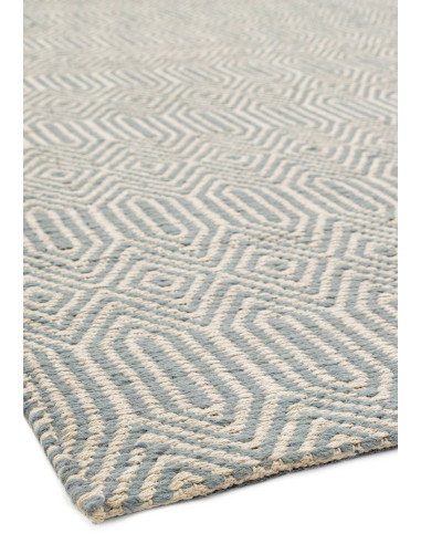 Tappeto naturale in lana e cotone con design geometrico, perfetto per soggiorni moderni. Eleganza e comfort con tappeti fibre n