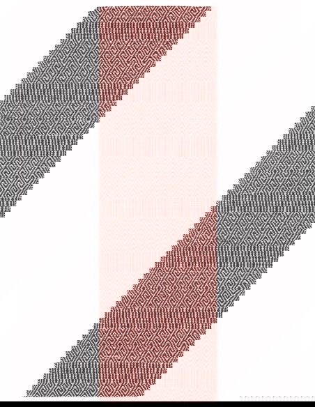 Tappeto Sloan Marsala in lana e cotone, design geometrico e fibre naturali, perfetto per un soggiorno elegante e accogliente.