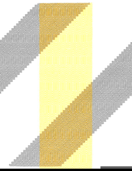 Tappeto Sloan Mustard in fibra naturale, design geometrico e colori caldi, ideale per un soggiorno moderno e raffinato. Facile