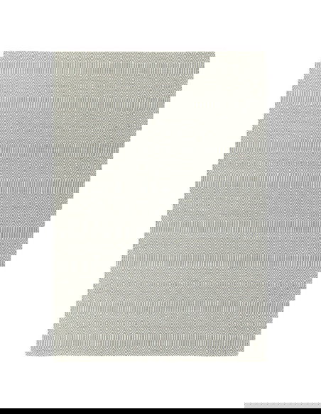 Elevate your space with the Sloan Silver natural fibre rug, featuring a subtle geometric design and durable wool-cotton blend f