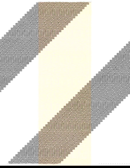 Tappeto Sloan Taupe in lana e cotone, design geometrico e materiali naturali, perfetto per un soggiorno elegante e moderno con