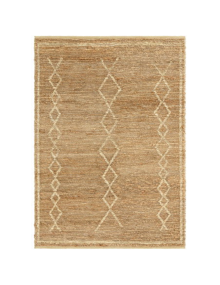 Elevate your space with the Souk Natural & Blonde jute rug, featuring a durable, eco-friendly design and elegant geometric patt