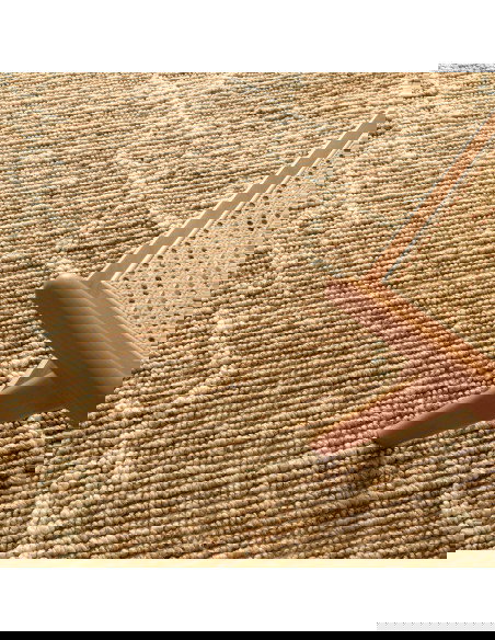 Tappeto Souk Natural & Blonde in juta naturale, design geometrico berbero, ideale per soggiorno, resistente, ecologico e facile