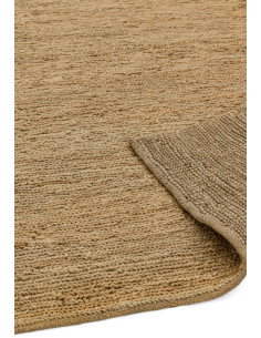 Tappeto Soumak Natural in juta, design tinta unita, resistente e sostenibile, ideale per soggiorni moderni e ambienti naturali. 2