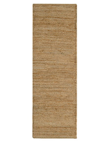 Tappeto Soumak Natural in juta, design tinta unita, resistente e sostenibile, ideale per soggiorni moderni e ambienti naturali.
