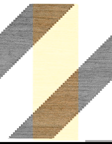 Tappeto Soumak Natural in juta, design tinta unita, resistente e sostenibile, ideale per soggiorni moderni e ambienti naturali.