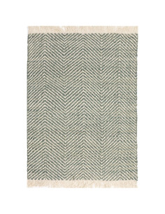 Elevate your space with the Vigo Green natural fibre rug, featuring eco-friendly jute blend and a stylish geometric design for