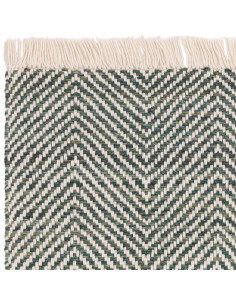 Tappeto Vigo Green in juta e lana, design geometrico e naturale, perfetto per soggiorni moderni. Eleganza eco-friendly e facile 2