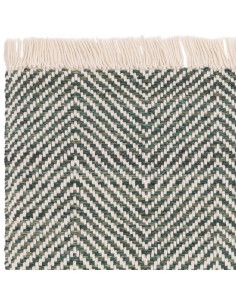 Elevate your space with the Vigo Green natural fibre rug, featuring eco-friendly jute blend and a stylish geometric design for 2