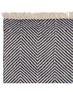 Tappeto Vigo Navy in juta e lana, design geometrico moderno, perfetto per soggiorni eleganti con tappeti naturali di alta quali 2
