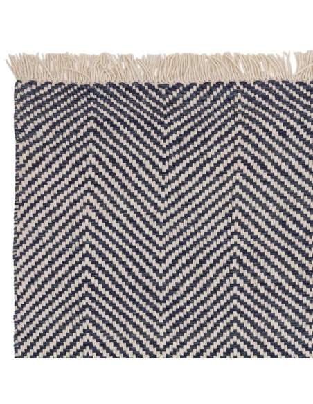Elevate your space with the Vigo Navy natural fibre rug, featuring durable jute blend and a stylish geometric design for lastin