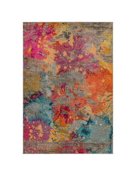 Elevate your space with the Colores Cloud CO04 Galactic, a vibrant modern colourful area rug blending bold abstract art and dur