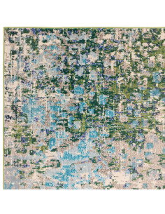 Tappeto moderno design Colores Cloud Jungle CO09: fantasia astratta e colori vivaci per un soggiorno elegante e contemporaneo, 2