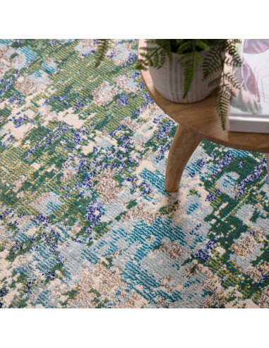 Tappeto moderno design Colores Cloud Jungle CO09: fantasia astratta e colori vivaci per un soggiorno elegante e contemporaneo,