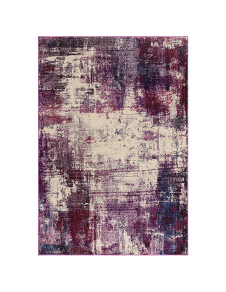 Elevate your space with the Colores Cloud Magenta CO08, a vibrant modern colourful area rug featuring a bold abstract fantasy d