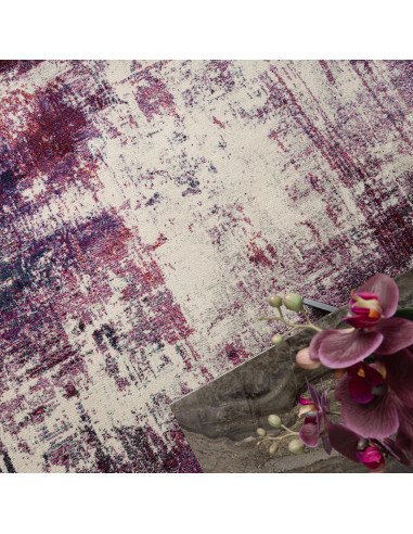 Tappeto moderno salotto Colores Cloud Magenta CO08: design astratto e colori vivaci per un ambiente contemporaneo e raffinato.