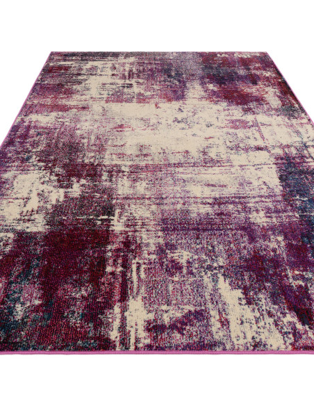 Tappeto moderno salotto Colores Cloud Magenta CO08: design astratto e colori vivaci per un ambiente contemporaneo e raffinato.
