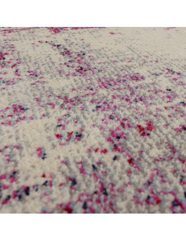 Elevate your space with the Colores Cloud Magenta CO08, a vibrant modern colourful area rug featuring a bold abstract fantasy d