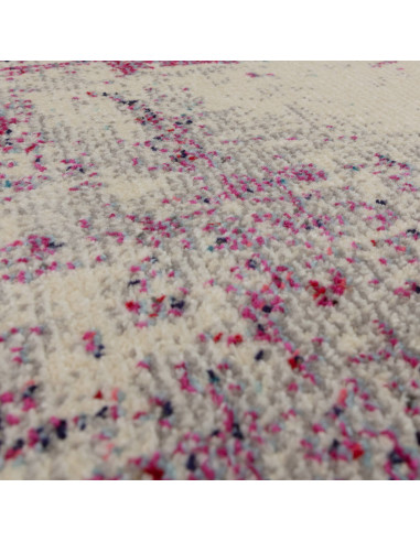 Tappeto moderno salotto Colores Cloud Magenta CO08: design astratto e colori vivaci per un ambiente contemporaneo e raffinato.