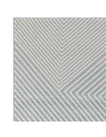Discover the Muse Blue Cross MU19, a modern designer rug with geometric elegance, perfect for adding style and comfort to any c