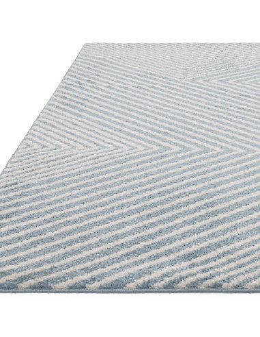 Discover the Muse Blue Cross MU19, a modern designer rug with geometric elegance, perfect for adding style and comfort to any c