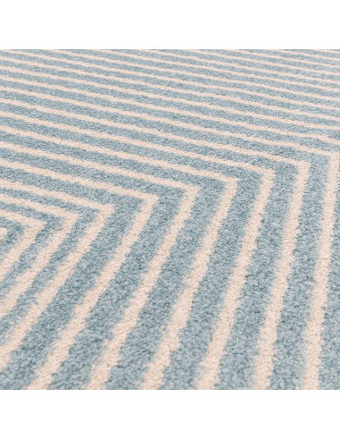 Discover the Muse Blue Cross MU19, a modern designer rug with geometric elegance, perfect for adding style and comfort to any c