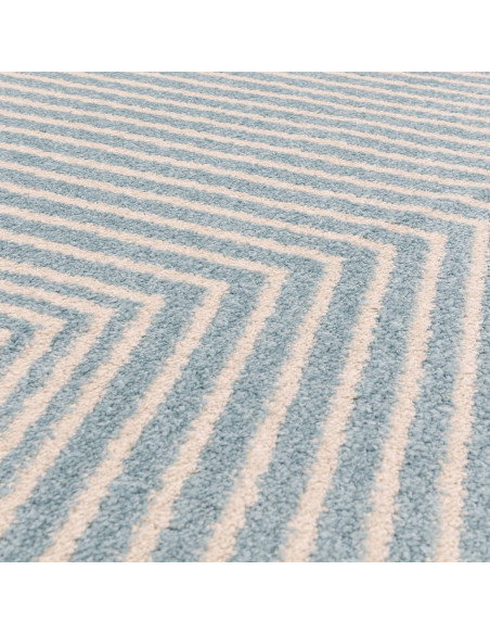 Discover the Muse Blue Cross MU19, a modern designer rug with geometric elegance, perfect for adding style and comfort to any c