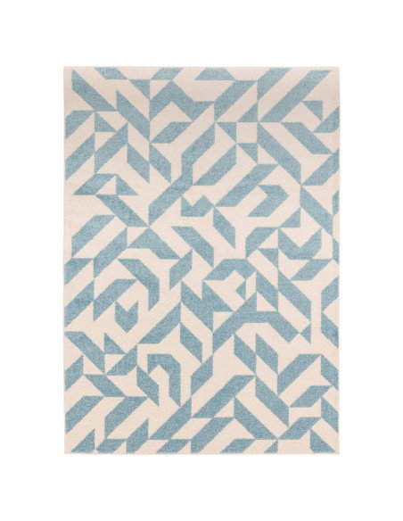 Discover the Muse Blue Shapes MU03, a modern designer rug with vibrant geometric patterns perfect for adding style to colourful