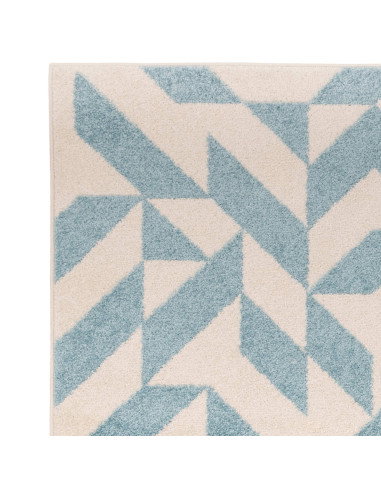 Discover the Muse Blue Shapes MU03, a modern designer rug with vibrant geometric patterns perfect for adding style to colourful