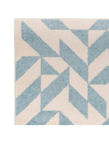 Tappeto Muse Blue Shapes MU03: design geometrico e colori delicati per un soggiorno moderno e colorato, resistente e facile da