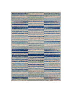 Tappeto Muse Blue Stripe MU05: design moderno e colori vivaci per un soggiorno elegante e contemporaneo. Perfetto tra i tappeti