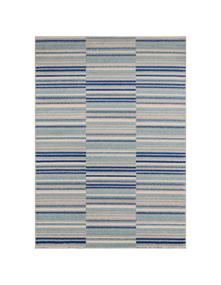 Elevate your space with the Muse Blue Stripe MU05, a modern designer rug featuring vibrant blue stripes for a stylish, contempo